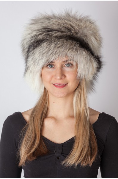 Blue fox fur best sale hat